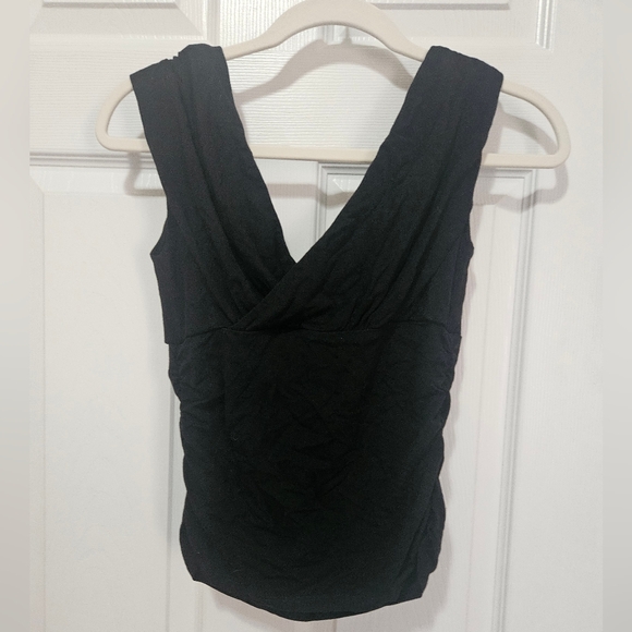 Reformation Black Sleeveless Top With Ruched Sides S - Picture 4 of 4